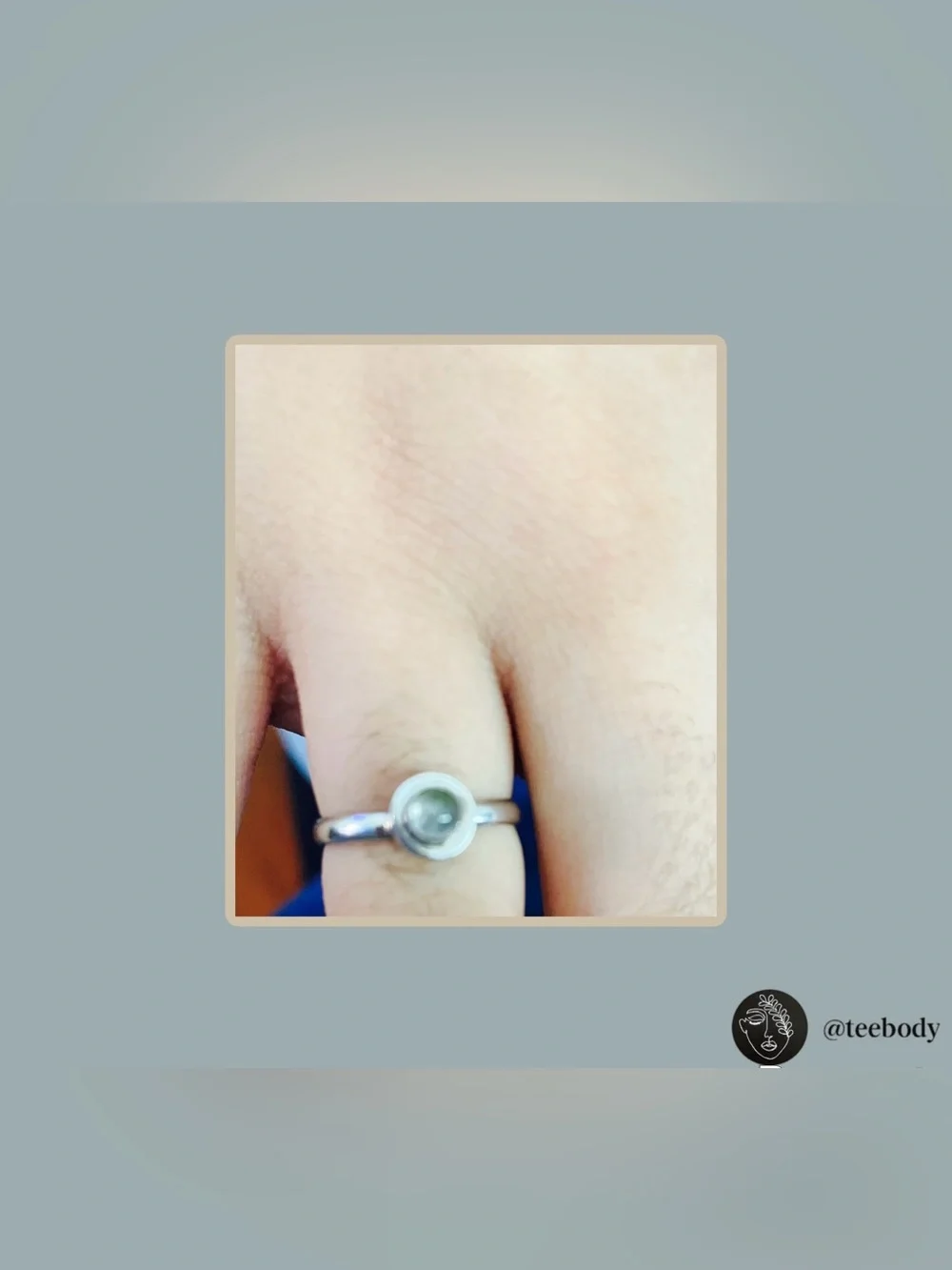 Vintage Y2K Sterling Silver Moonstone Bezel Ring Size 5.5 NWT